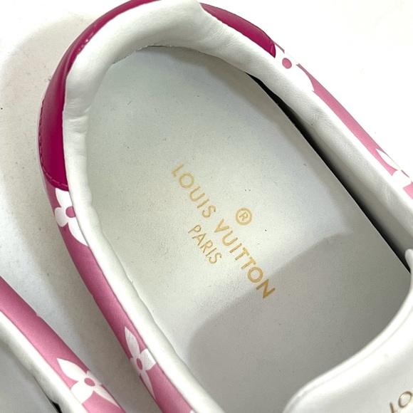 Authentic Louis Vuitton Frontrow Sneakers Pink White 37.5 - Picture 9 of 13